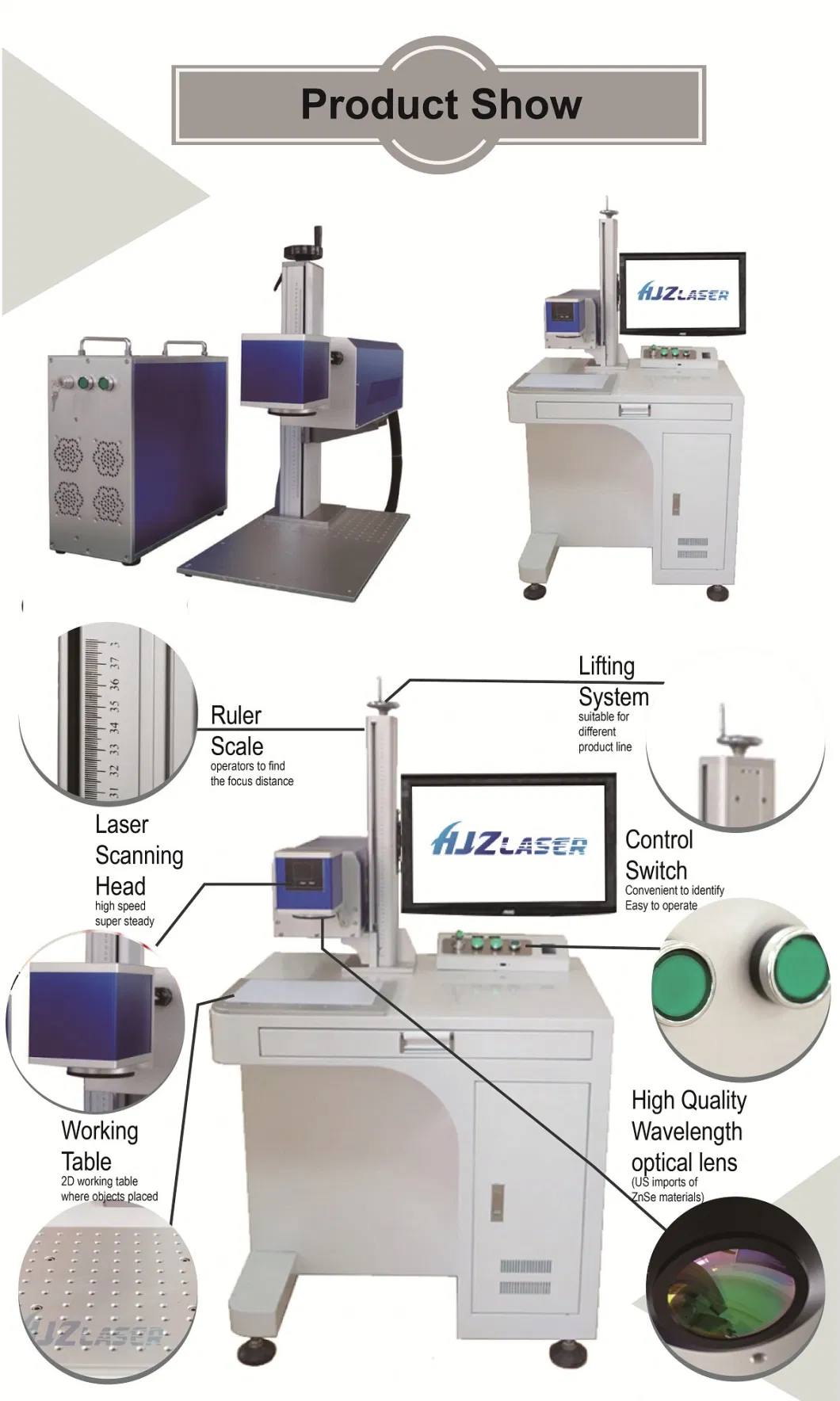 Mini Portable 30W CO2 Laser Marking Machine for Wood 60W CO2 Laser Engraving Machine for Acrylic Plastic Leather