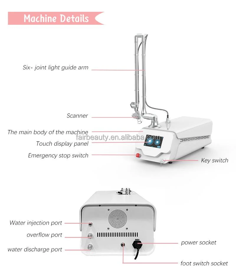 2023 Diode Laser Fat Reduction Stretch Marks Removal 1064nm Laser CO2 Fractional Skin Rejuvenation Beauty Machine