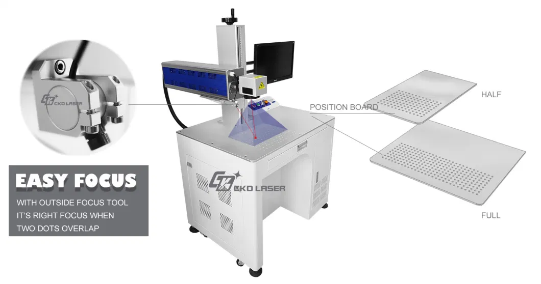 50W CO2 Laser Marking Machine for Wood Leather Cloth