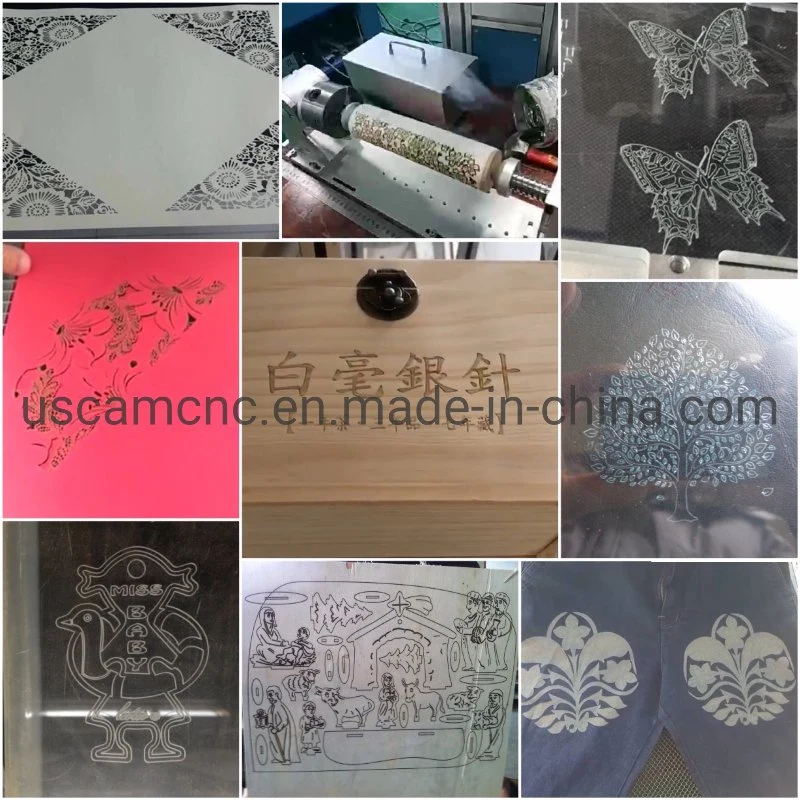 Bamboo Wood, Paper ABS PVC Acrylic, Leather, Glass, Building Ceramics, Rubber Engraving CO2 Laser Marking Machine with Big Size Table