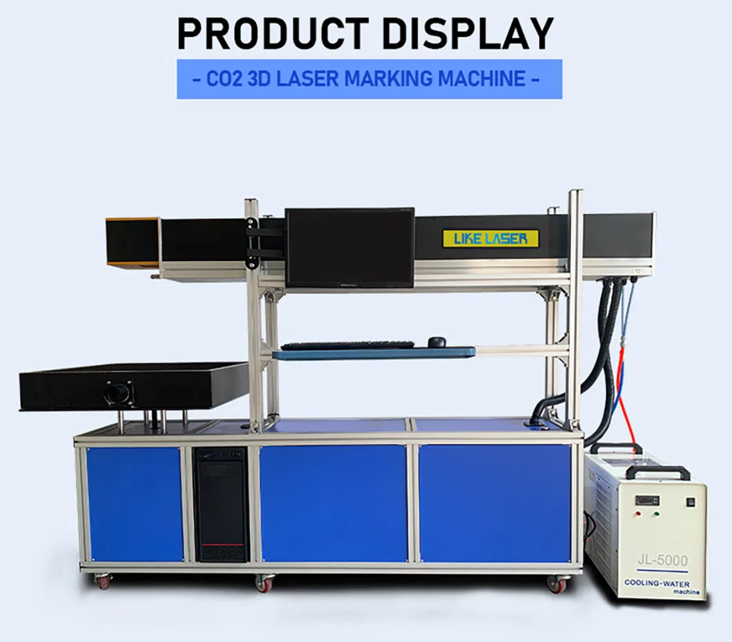 3D Dynamic Focusing Laser Wire Marker Cloth Denim Jeans / Wood CO2 Laser Marking Engraving Machine