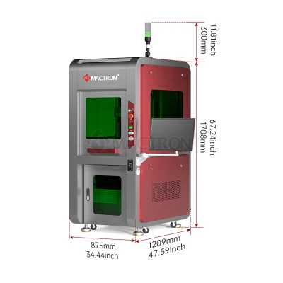  Macchina per marcatura laser Galvo con tubo metallico Synrad racchiuso CO2 60 W.