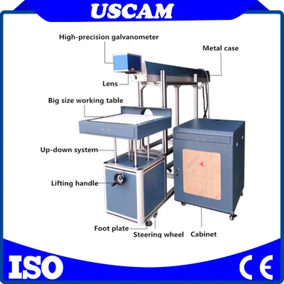 80W 100W 130W CO2 ottico Galvo macchina per la marcatura laser per confezionamento farmaceutico di bevande alimentari, artigianato, tessile, ceramica