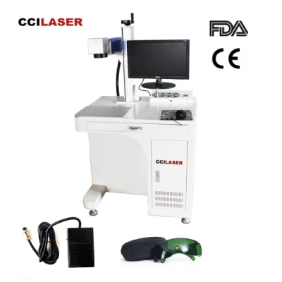 CCD 3D Galvo Desktop racchiuso Raycus JPT MOPA Color 3 W. Stampa con logo laser a fibra di CO2 UV da 5 W, 20 W, 30 W, 50 W. Macchina per incisione per pelli metalliche plastica di vetro