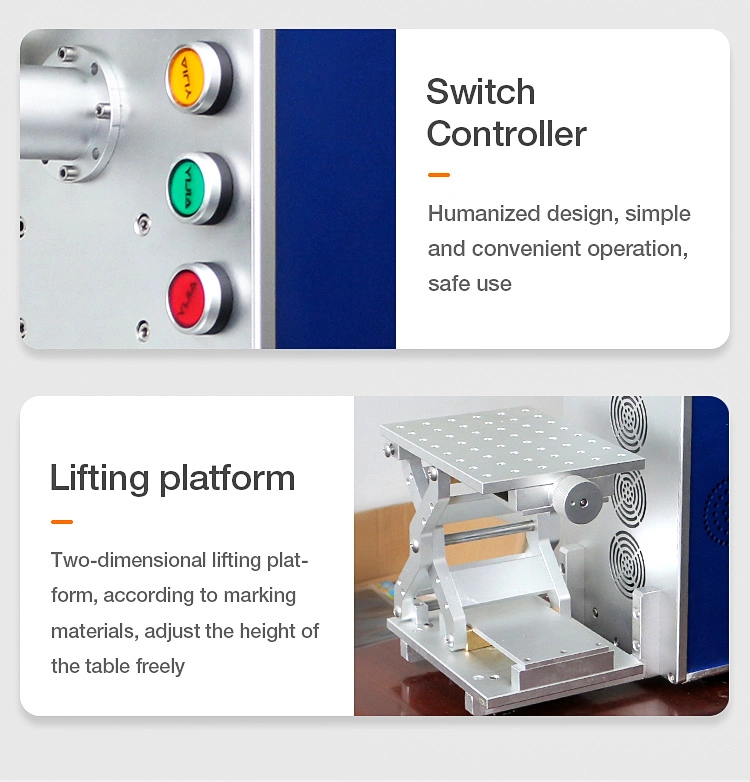 20W/30W/50W/ 3D/ UV/CO2/ UV Fiber Laser Marking Machine for Steel, Aluminum