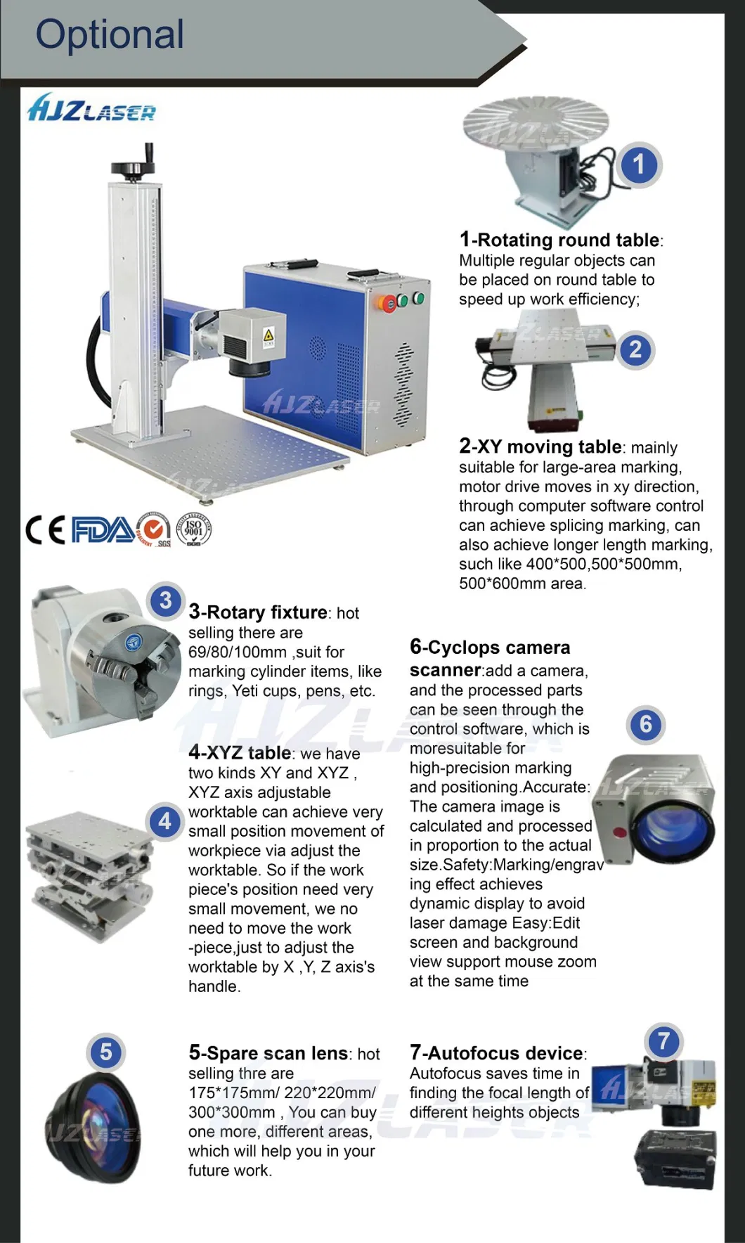 New Design Flying CO2 Fiber UV Laser Marking Machine for Sale