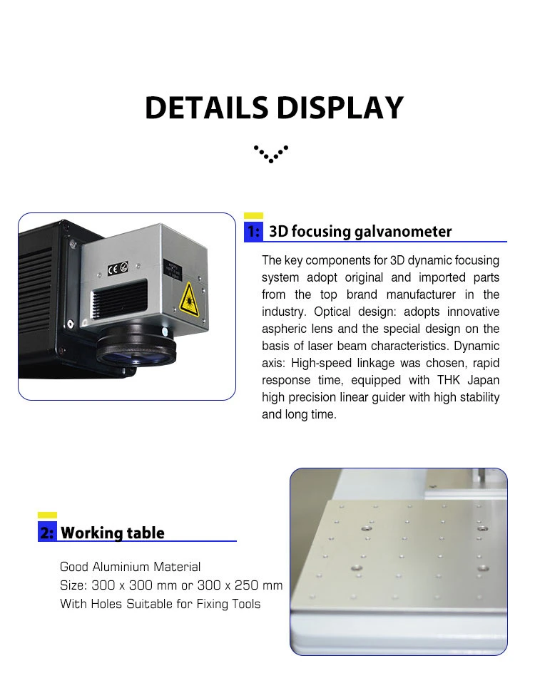 20W Closed Cabinet Dynamic Focusing Fiber Laser Marking Machine for Nonmetal and Metal