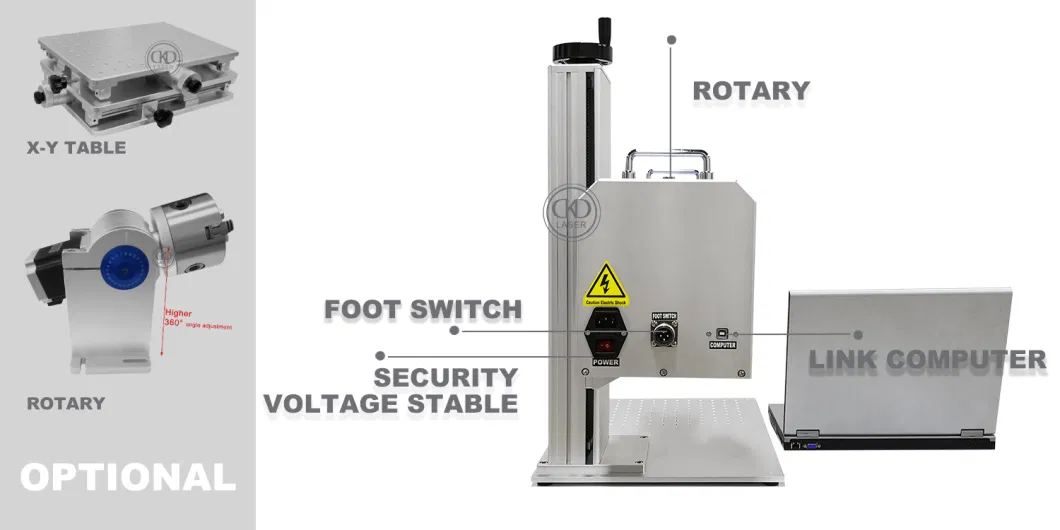 30W 40W Small Portable CO2 Laser Printing Machine for Wood Marking