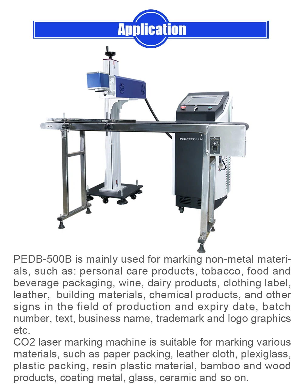 Online Flying Expiry Date CO2 Laser Marking Machine for Bottles