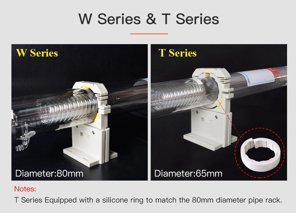 Laser Tube Reci W2 100W CO2 Lamp Dia 80mm S2 Z2 V2 for 80W 90W Engraver Marking Machine Matching with Dy13 Laser Power Supply