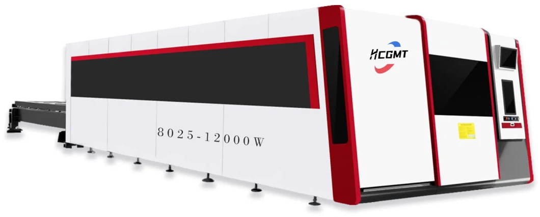 Hcgmt&reg; 12000W/8*2.5m Enclosed Hydraulic Exchange Workbench High Power Industrial Laser Cutting Machine