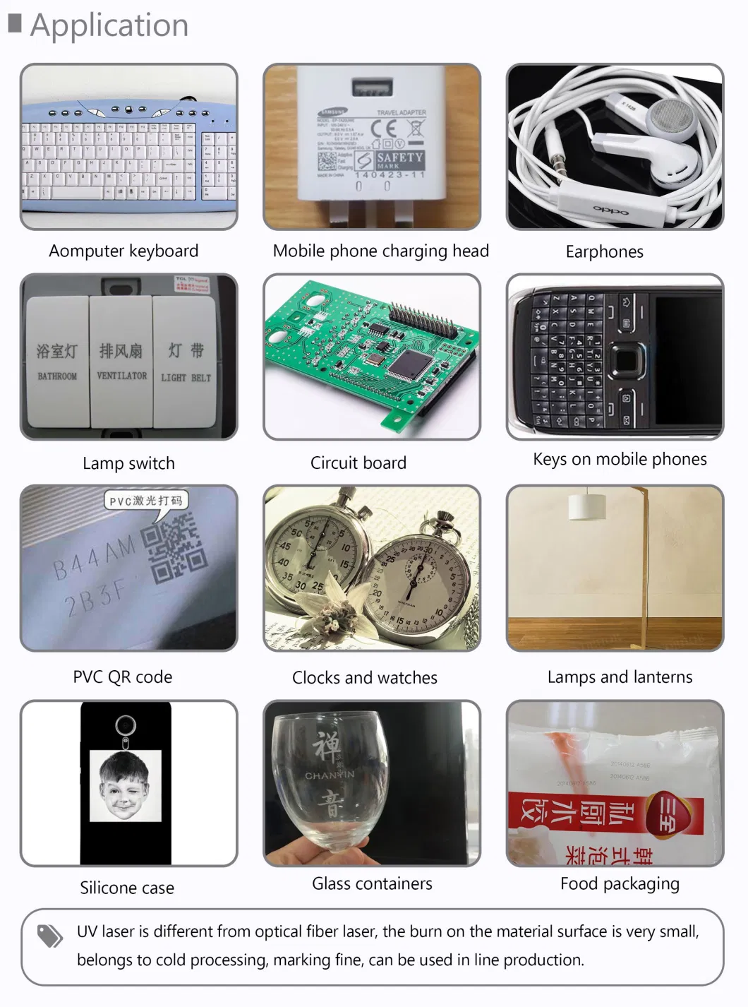 UV Laser Marking Machine for Plastic Cloth Leather Nometal