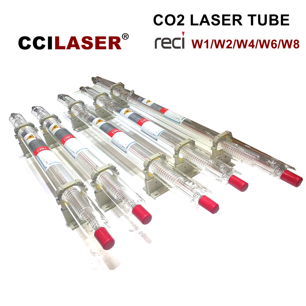 2022 W1 W2 W4 W6 W8 Reci Glass CO2 Laser Tube Price for Laser Cutting Machine and Engraving Machine Part 75W/90W/100W/130W/150W/180W Engraver Lens Nozzle Rotary