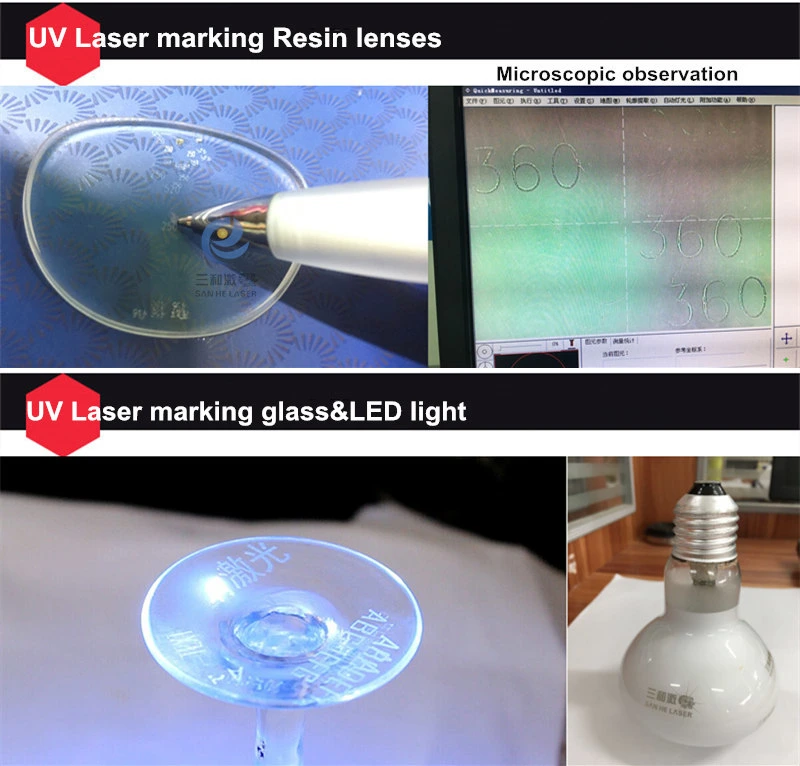 3W 5W UV Laser Marking /Engraving Machine for Plastic Glass