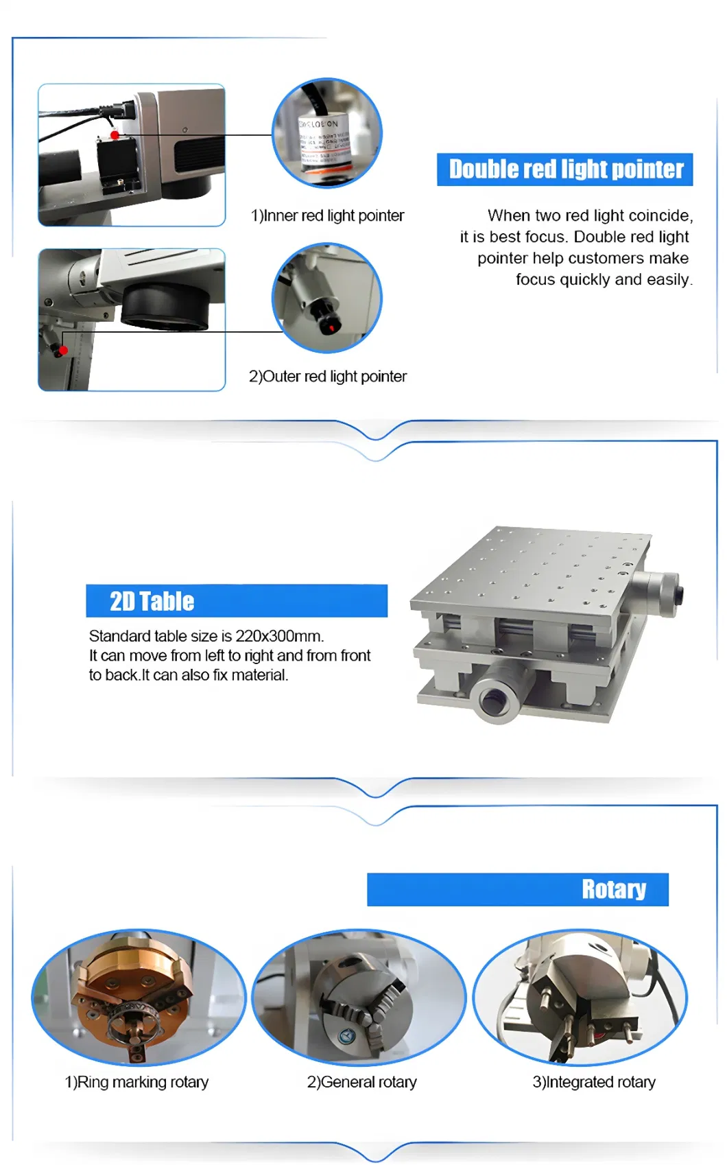 Fiber Laser Marking Machine Tabletop for Factory Marking Variety Materials 20W 30W 50W 80W 100W