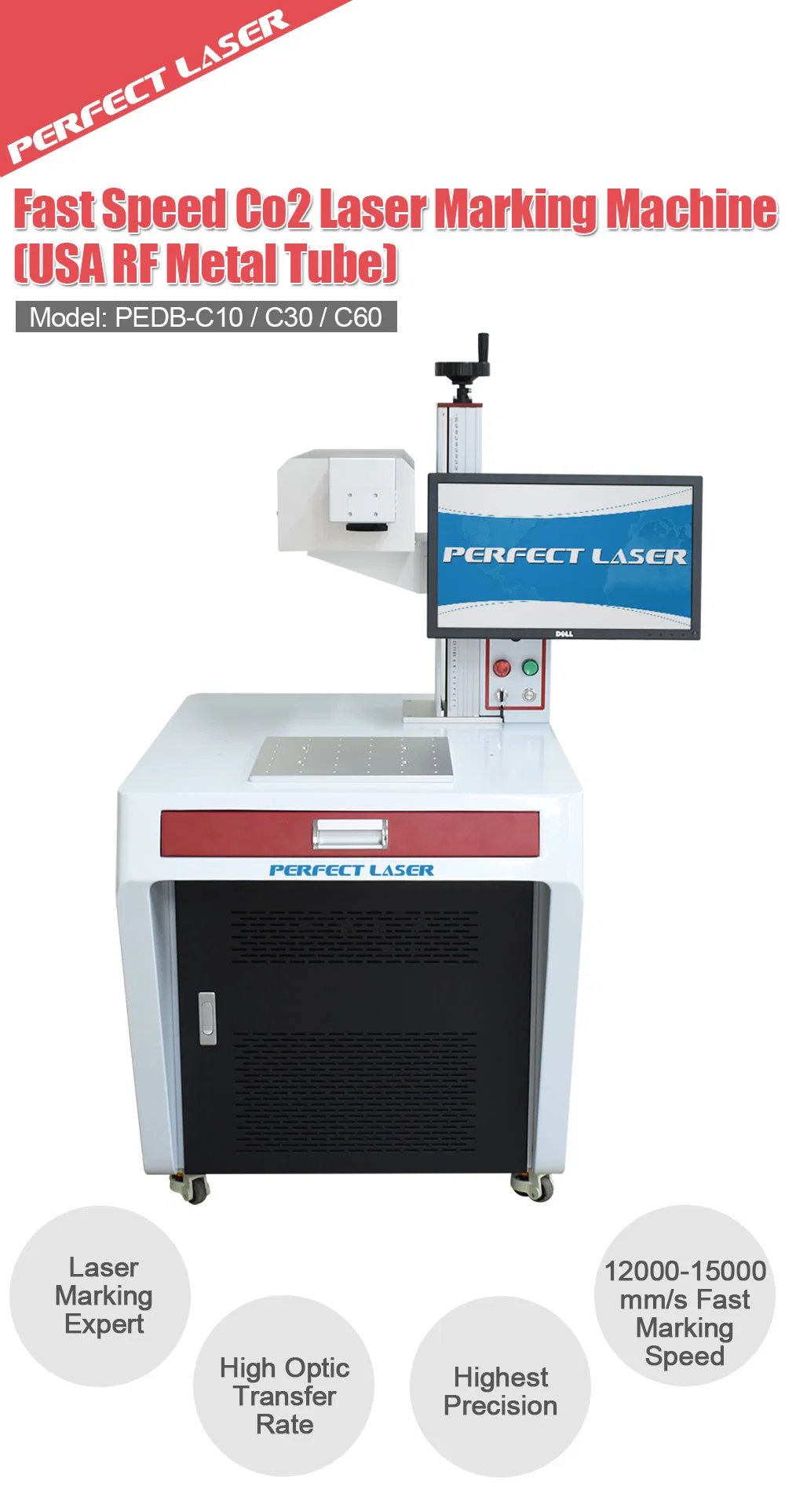 Date CO2 Laser Marking Machine for Glass Drinking Bottles