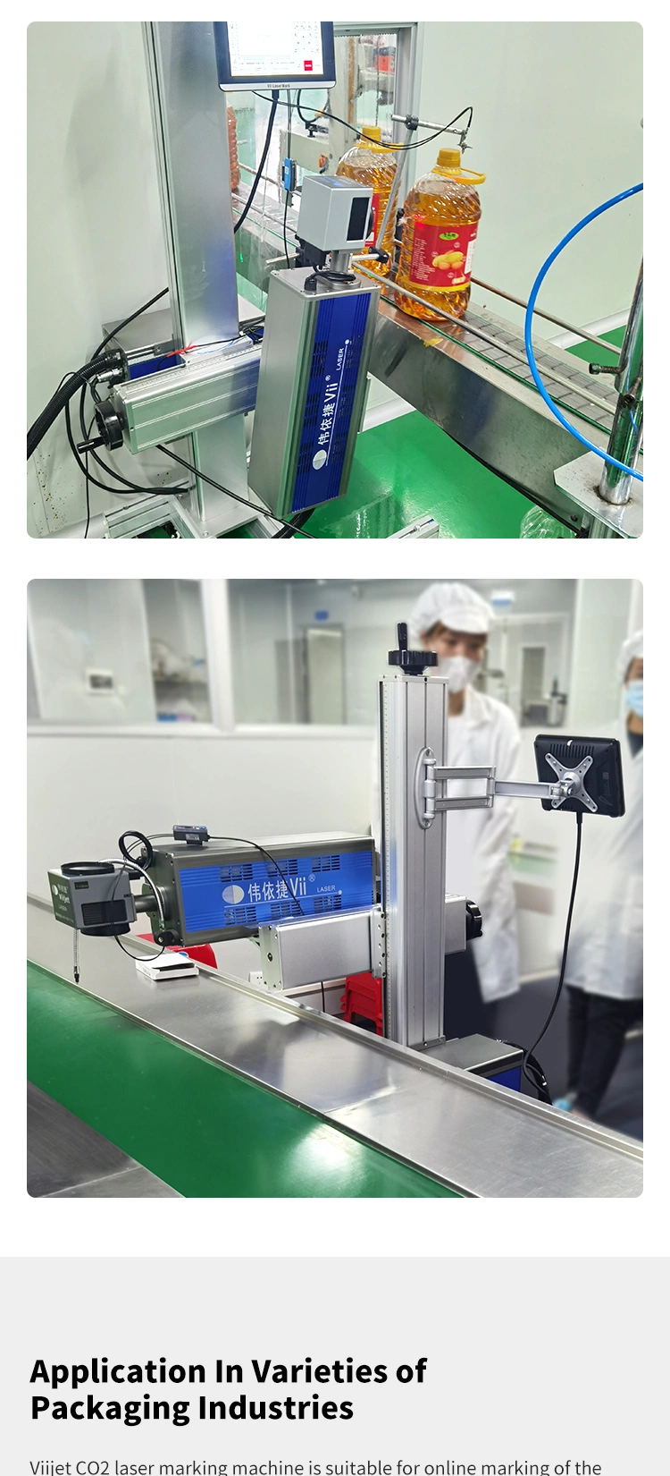 20W/30W CO2 Laser Engraver Machine/Equipment Laser Marking/Engraving/Coding Machine for Food Bottle Packaging/Coding