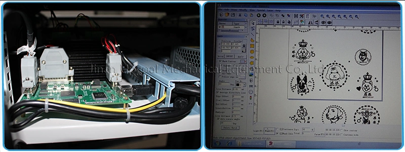 30W Metal RF Laser Tube CO2 Laser Marking Machine with Rotary Device