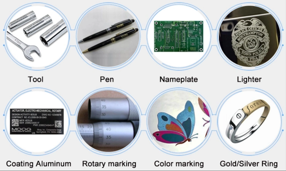 2023 New Design 20W/30W/50W/100 Watts Mini Portable Metal Fiber/CO2 UV Raycus/Max/Ipg Jpt/Mopa Laser Marker Engraver Etching Marking Machine Price