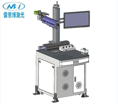 30W 60W CO2 Galvo Flying Laser Marking Machine with Metal Tube to Engrave on Acrylic, Wood, Plastic, Glass, Leather, Paper Card