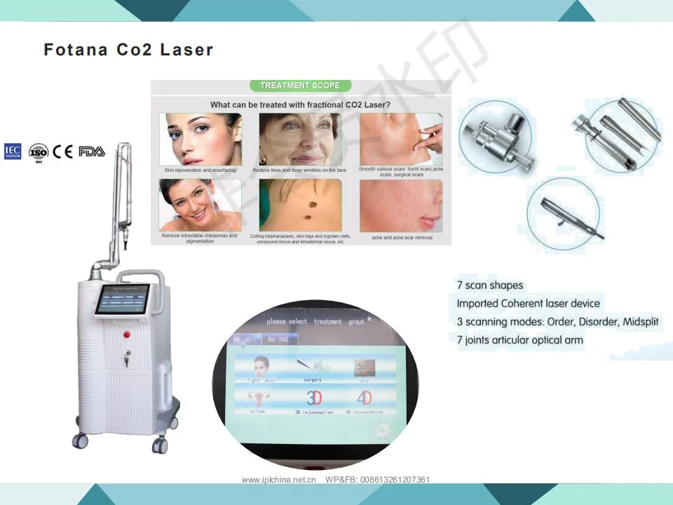 Medical Use CO2 Fractional Laser Skin Resurfacing Beauty Machines for Scar, Stretch Marks, Pigmentation, Wrinkle Removal CO2 Laser