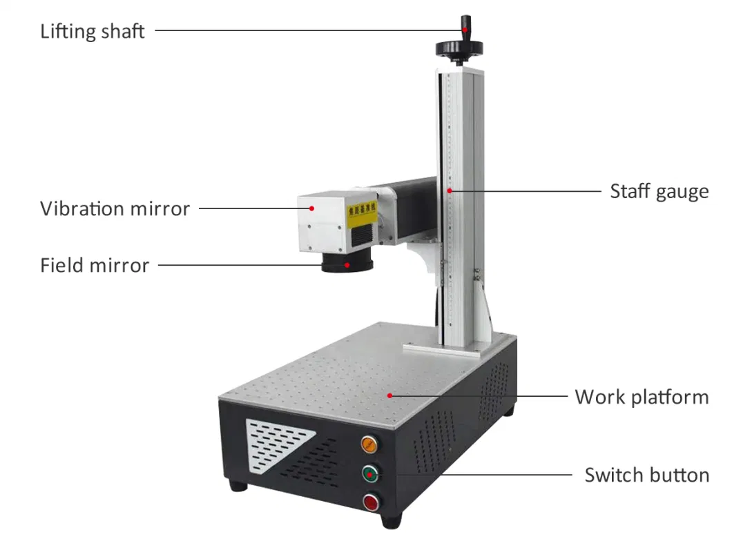 Desk Portable Type 20W 30W 50W 100W Fiber CO2 Laser Marking Machine