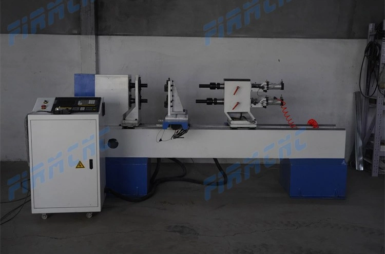 Firmcnc Two Axis Automatic Baseball Bat CNC Wood Turning Lathe for Sale