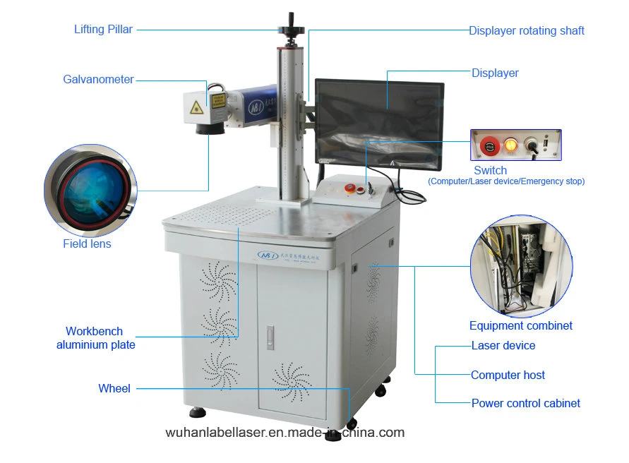 30W RF CO2 Laser Marking Machine for Paper/Wood/Ceramics