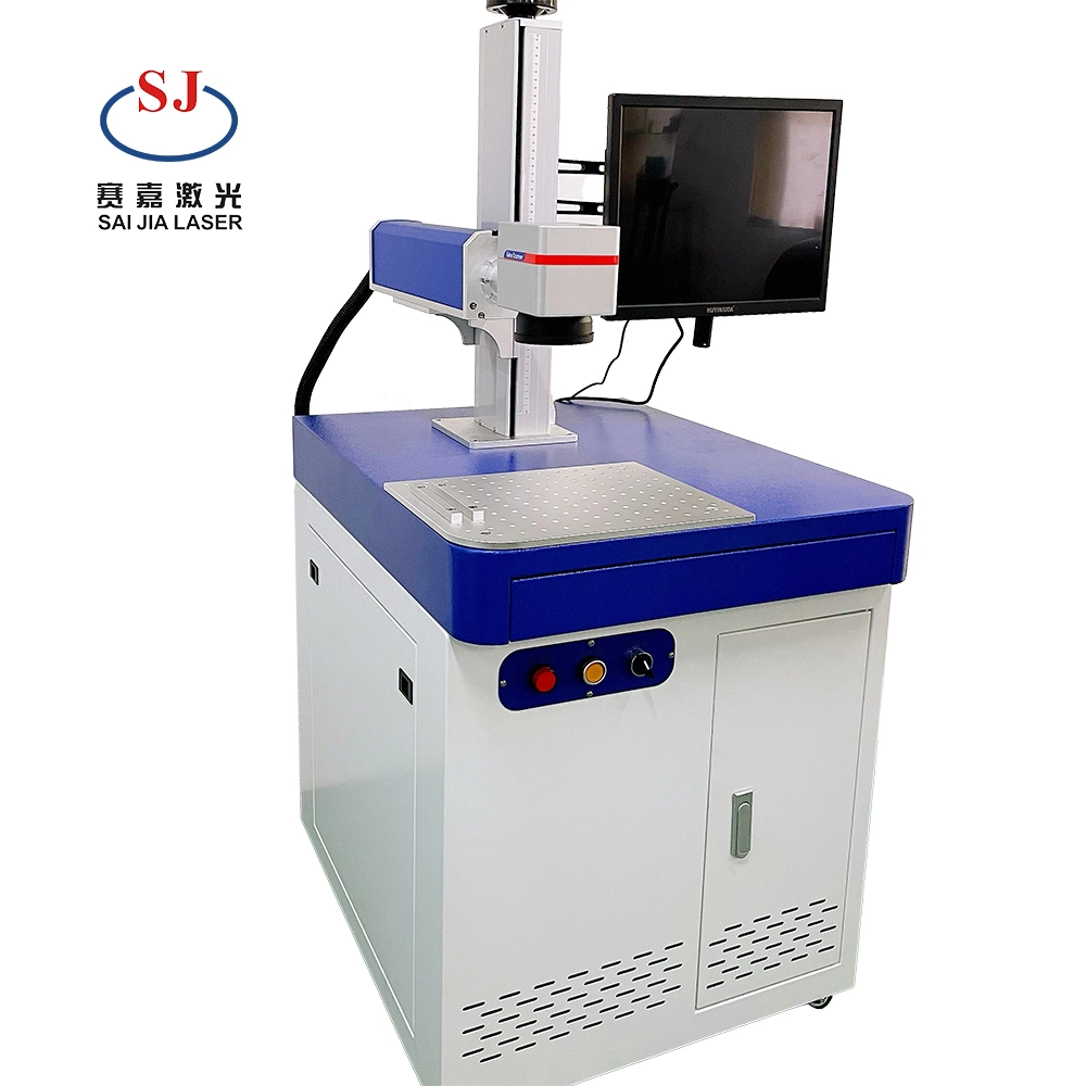 UV Laser Marking Machine with Cabinet 3W 5W 10W Jpt Glass Rubber Stamp Marking Machine for Sale