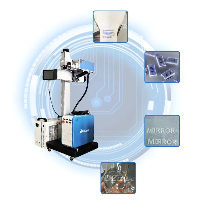 New Design Flying CO2 Fiber UV Laser Marking Machine for Sale