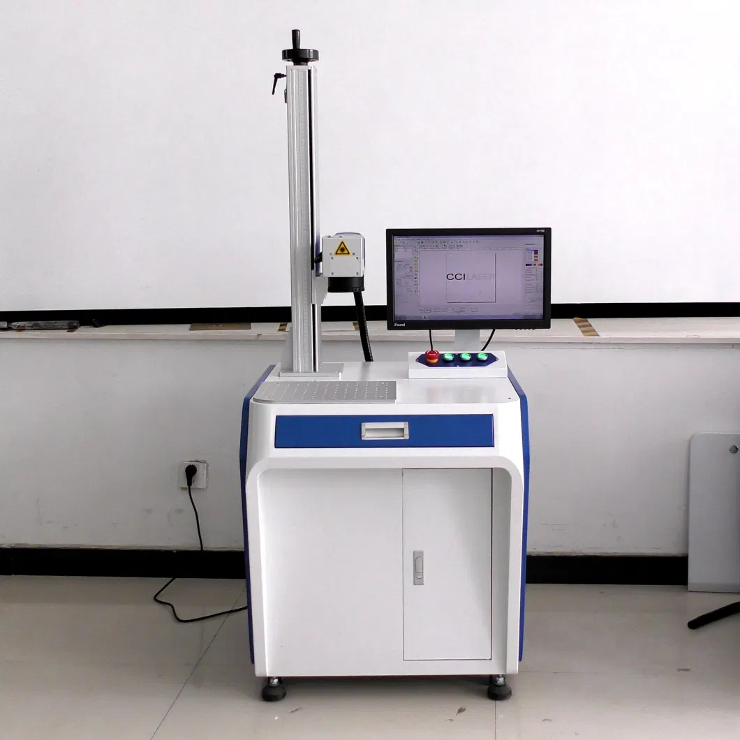 20W 30W 50W 70W 100W Raycus Full Closed Cover Fiber Laser Marking Machine with Auto Focus Rotary Axis