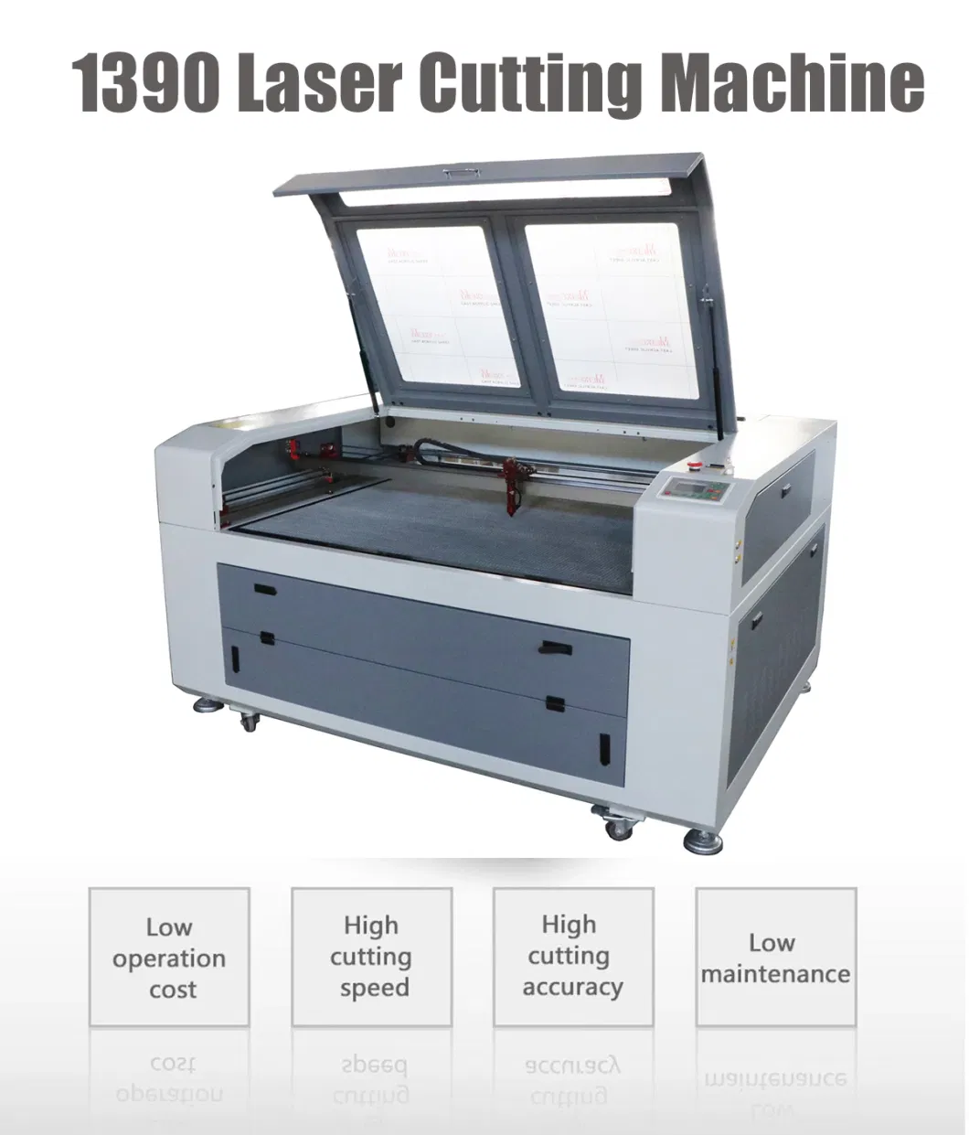 100W Bangladesh Economical CO2 Laser Cutting Machine/Laser Cutter for Galvanize Zinc/Color Plate/Chromium