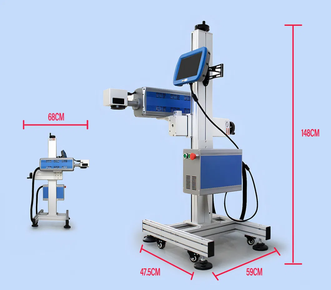 CO2 Fly Laser Printing on Pet Bottle/Plastic Bottle Fly Laser Marking Machine