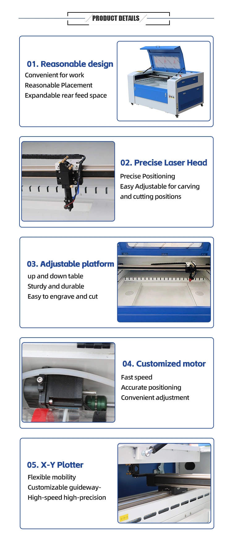 Metal Fiber Laser Engraving Machine 80W/100W Laser Cutting Machine for Acrylic Sheet