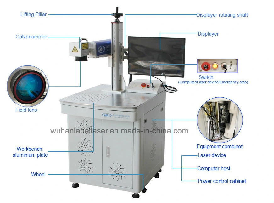 30W 60W 80W 100W CO2 Flying CO2 Laser Marking Machine for Fabric Cloth Rubber Paper Wood