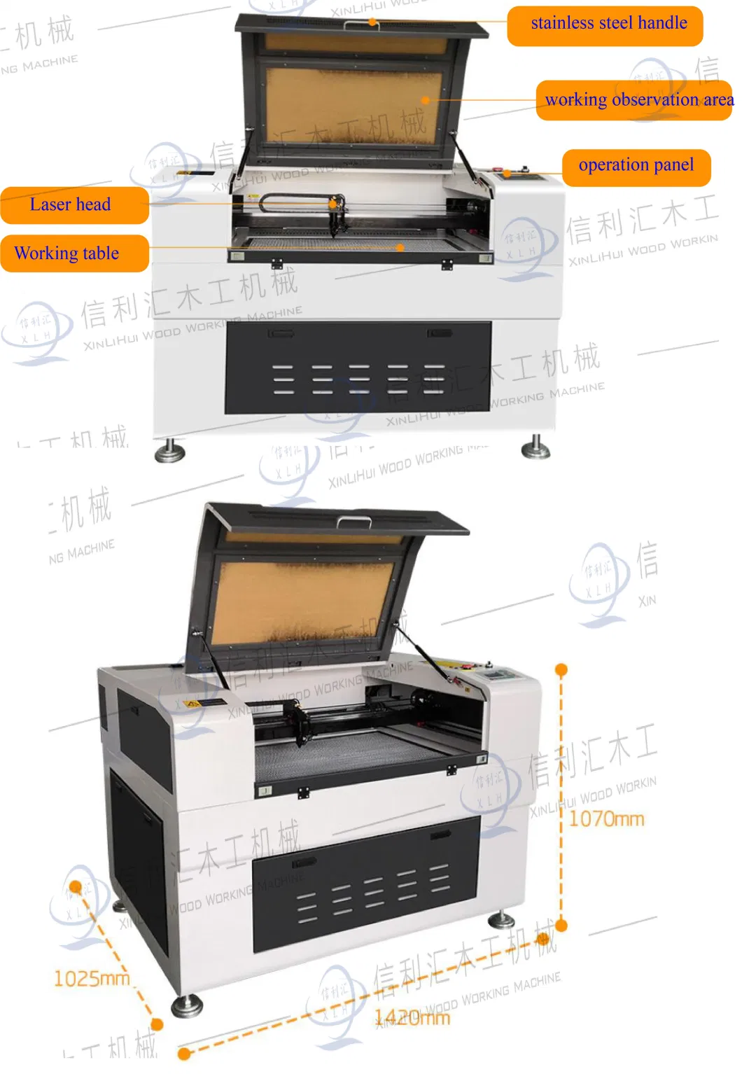 Low Cost Wine Bottles/Glass Cups/Wood Pen CO2 Laser Engraving Machine Metal Marking Machine for Sale Acrylic Sheet Laser Cutting Machine