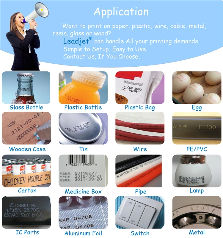 Leadjet CO2 Laser Printer Marked Batch Expiry Date Coding Machine with Low Cost Mineral Water Making Machine