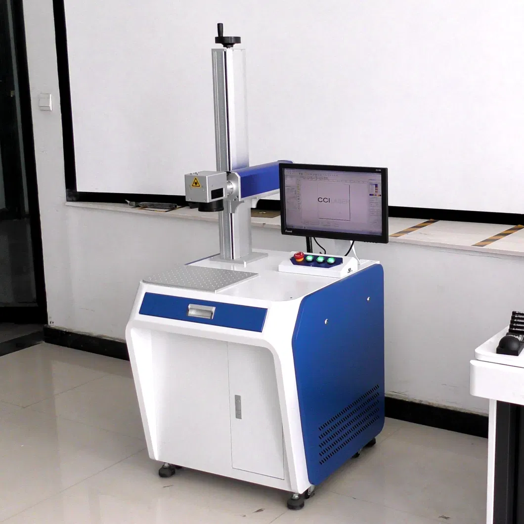 20W 30W 50W 70W 100W Raycus Full Closed Cover Fiber Laser Marking Machine with Auto Focus Rotary Axis