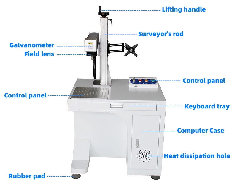 20W 30W 50W CO2 Cabinet 3D Fiber Laser Marking Machines Jpt Laser Marker