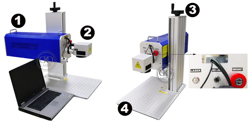 30W 40W Small Portable CO2 Laser Printing Machine for Wood Marking