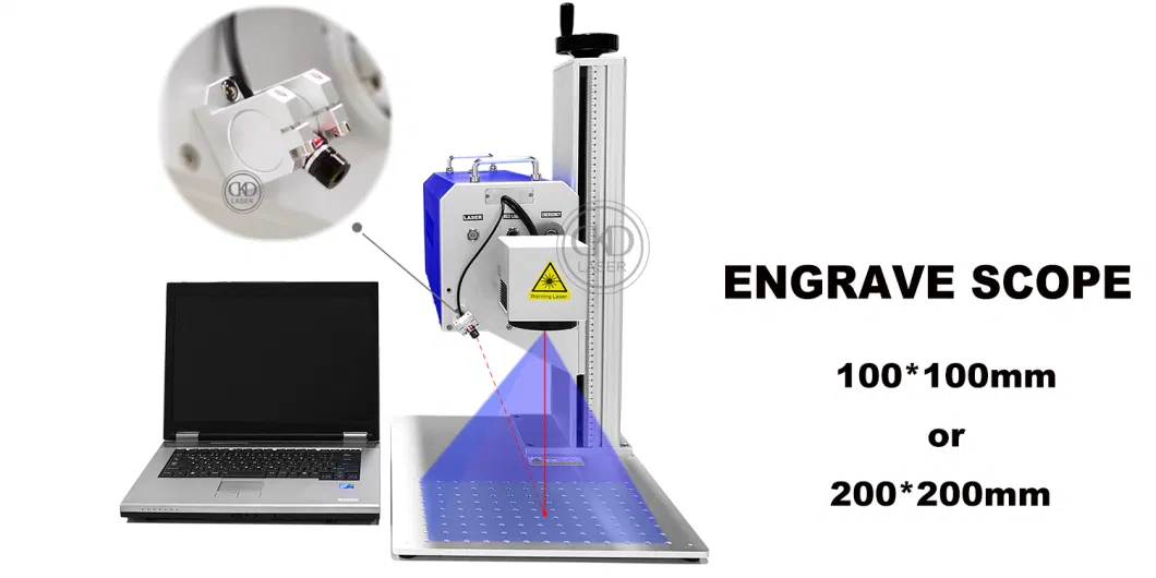 30W 40W Small Portable CO2 Laser Printing Machine for Wood Marking