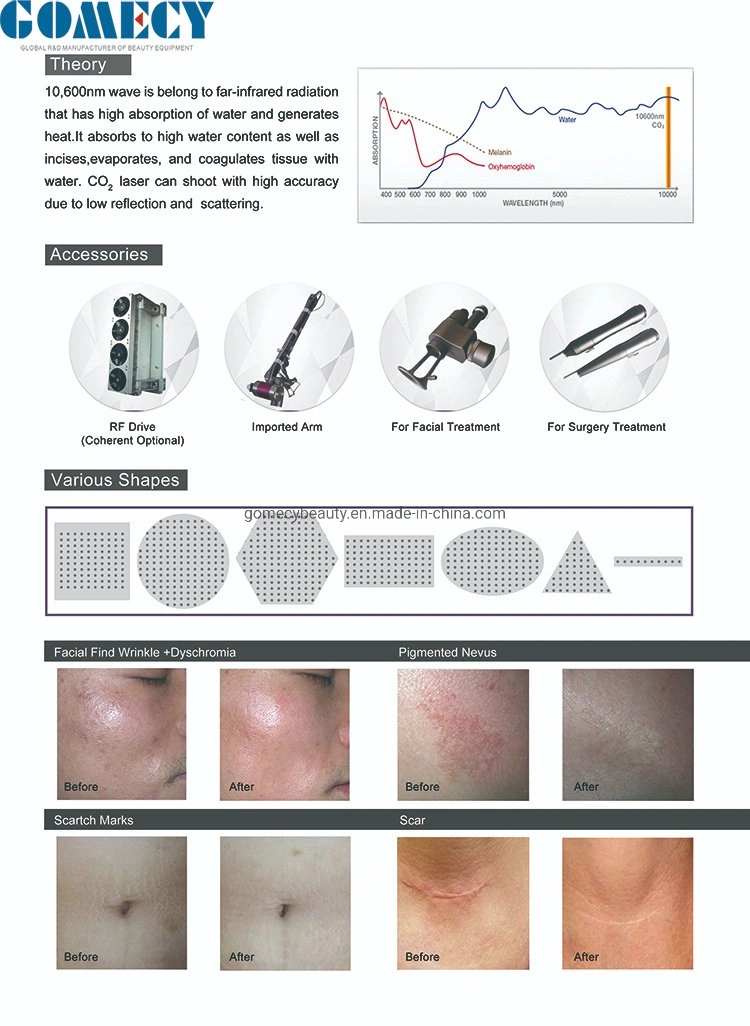 Pigment Scar Wrinkle Removal Skin Care Medical CO2 Laser Beauty Equipment CE Approved Vagina Tightening Fractional CO2 Laser Machine