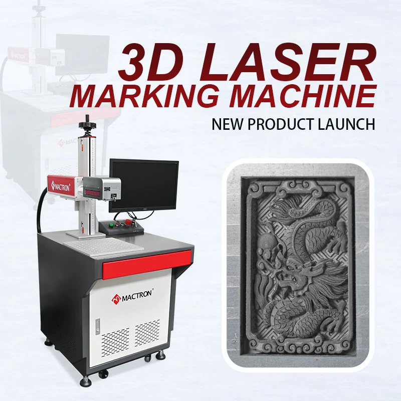 Macchina per marcatura laser a fibre metalliche ad incisione profonda incisione laser 3D Prezzo macchina