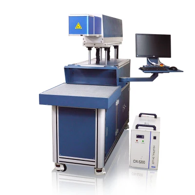  3-осевой динамический фокусировочный аппарат CO2 Galvo Laser Marking Machine 600*600 На джинсовой кожаной обуви