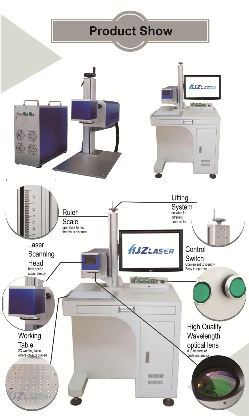 Newest Flying CO2 Laser Marking Machine for Acrylic/Plastic/Leather/Surgical Instruments