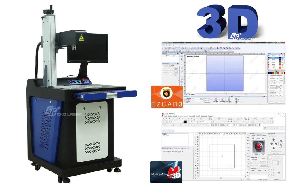 CO2/UV Online Fly Laser Marker Laser Engraving 3D Printing Machine Fiber Laser Marking Machine with Convey Belt for Key Phone Case Cable PCB Plastic Metal