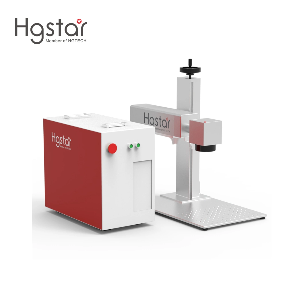 Hgtech 20W 30W 50W 60W 80W 100W 120W Portable CO2/UV/Fiber Laser Marking Machine for Jewelry, Gold, Silver, Copper, Aluminum, Stainless Steel with Factory Price
