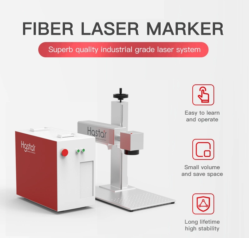 Hgtech 20W 30W 50W 60W 80W 100W 120W Portable CO2/UV/Fiber Laser Marking Machine for Jewelry, Gold, Silver, Copper, Aluminum, Stainless Steel with Factory Price