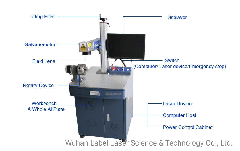 30W 60W 80W 100W CO2 RF Tube 3D Dynamic Galvanometer Lens Laser Engraver Laser Engraving Machine Laser Marking Machine