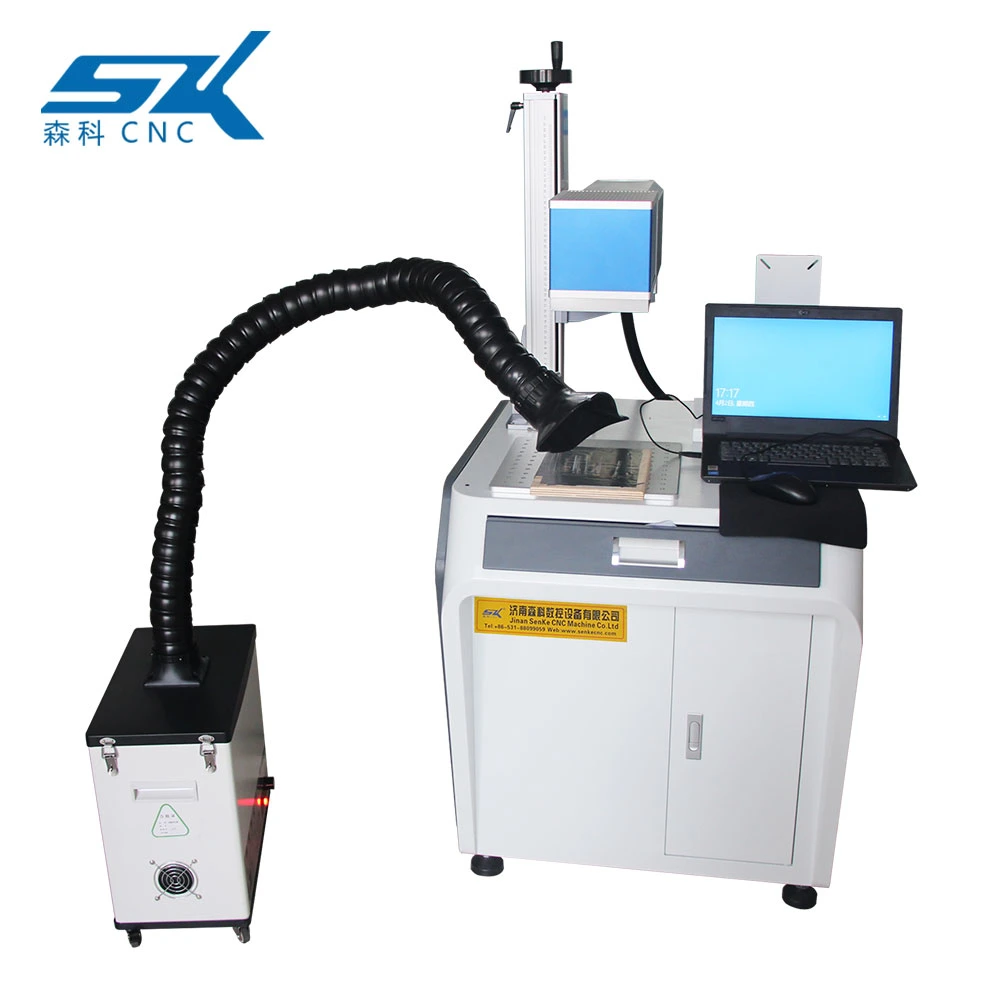 CO2 Laser Marking Machine for Metal Nonmetal with Smoking Device and Radio-Frequency Tube CE FDA